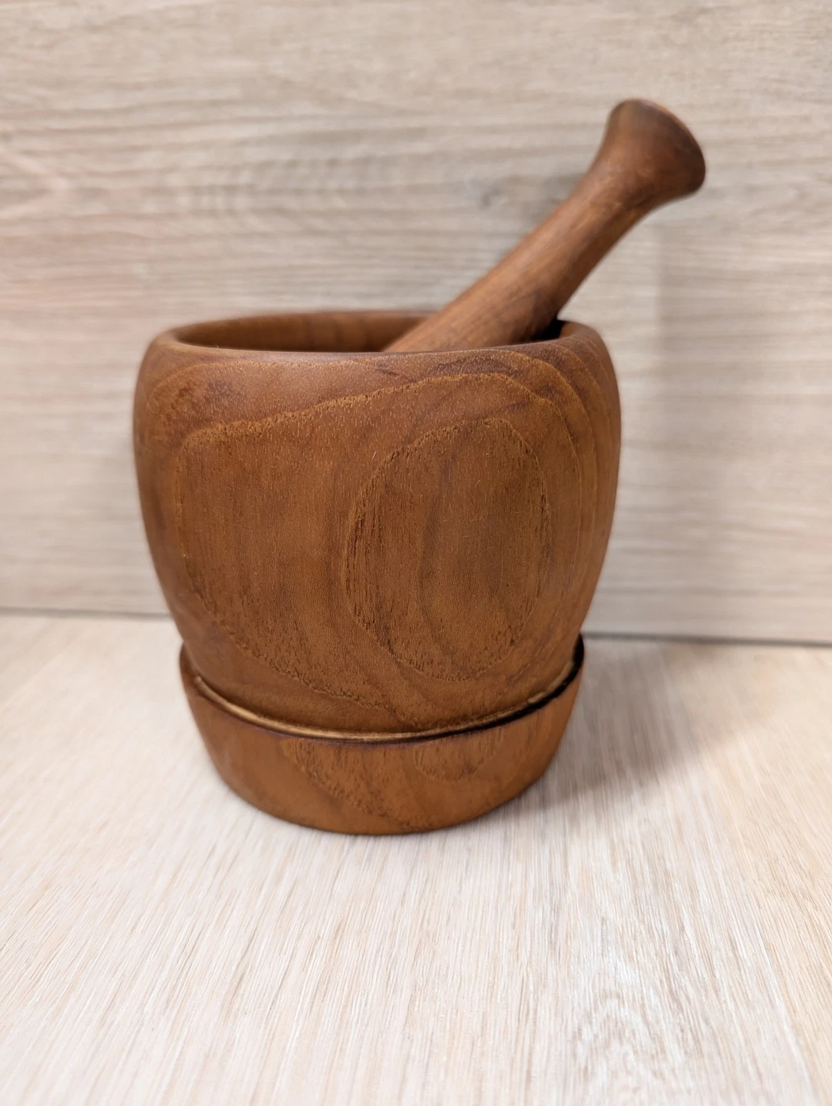 Vintage Apothecary Mortar and Pestle Teak Wood Herbs Spices Hand Carved Rustic
Opens in a new window