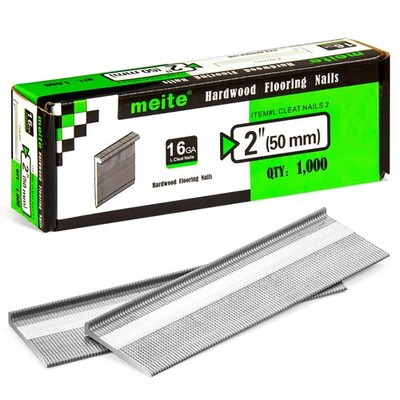 Flooring Nails 16 Gauge 16GA L Cleat 2 Inch 1,000 Counts for Flooring Nailer Gun