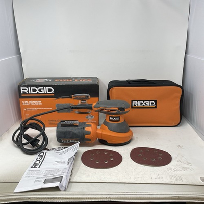 #ad Ridgid 3 Amp Corded 5 in. Random Orbital Sander with Airguard Technology R26011 $39.99