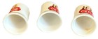 lot three (3) drink coca-cola coke advertising gold trim porcelain thimbles — photo 2