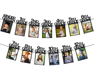 Graduation Photo Banner K-12, Kindergarten to 12th Grade for Middle/Junior, H...