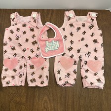 Vintage 1985 Baby Talk - Jumper Overalls And Bib For 18 Doll
