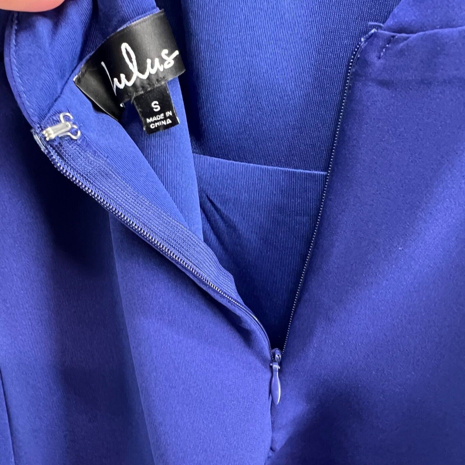 Lulus Play On Curves Dress Women S Blue Backless Fit Flare Skater Feminine Party