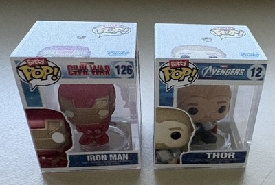 4x Funko Bitty POP! Marvel, Iron Man Chase 1/6 + Thor + Deadpool + Jurassic Park
