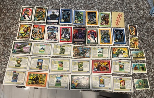 * GI Joe 33 Trading Cards Vintage Impel Series And 5 Stickers