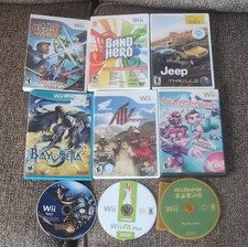 Nintendo Wii & Wii U Game Lot (Star Wars, Bayonetta, Racing, Sports, Music)