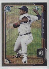 2015 Bowman Chrome Prospects Asia Exclusive Black Wave Refractor Jose Valdez 1s8