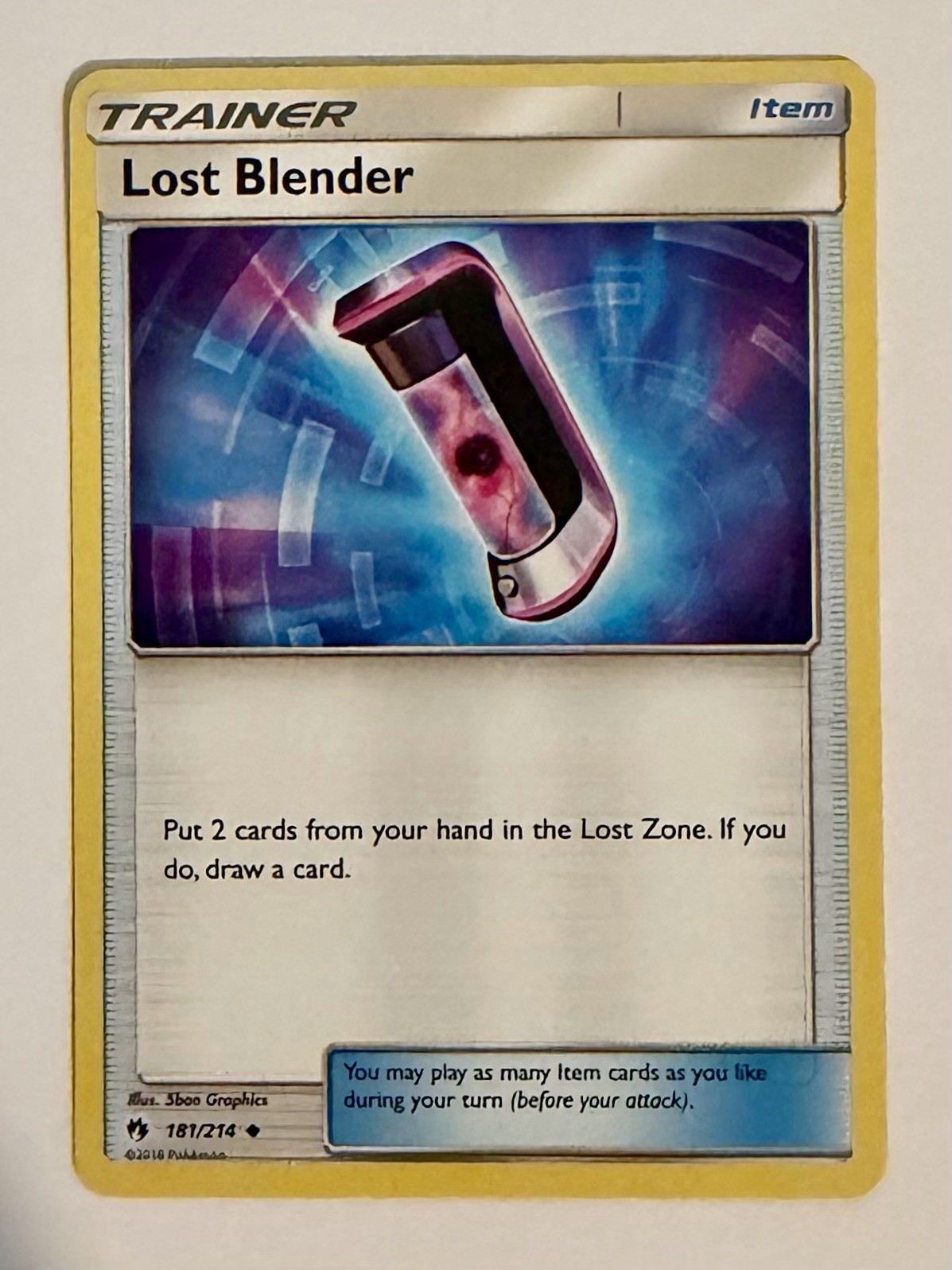 Lost Blender 181/214 Uncommon Lost Thunder Pokemon Lightly Played