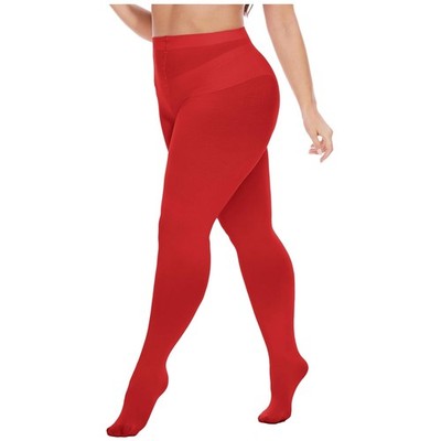 Luxurious Women's Opaque Plus Size Tights - 80 Den Control Top (XL-6XL)