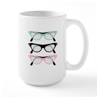 CafePress Retro Glasses Mugs Large Mug (1842057186)