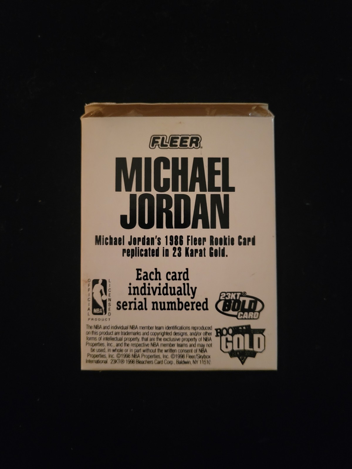 1997 Fleer Michael Jordan 1986 Rookie RP 23KT Gold BLUE Signature 0261/1986  view 16