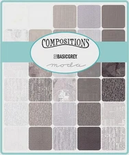 Moda Fabric Charm Pack - Compositions - Precut Cotton Quilting Fabric