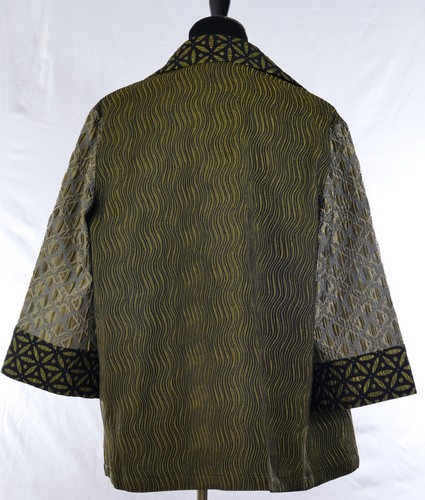 Chico's Kimono Jacket Top Open Front 3/4 Sleeves Size1 Fits 8-12 Polyester Nylon - Picture 2 of 2