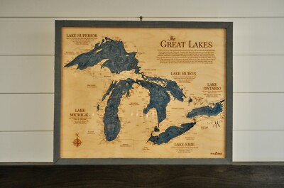 Great Lakes Nautical Map ~ SEA SOUL NAUTICAL CHART ART