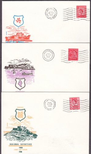 1969 REGIONAL 4d VERMILION ON 6 PHILART FDC'S 26/02/69