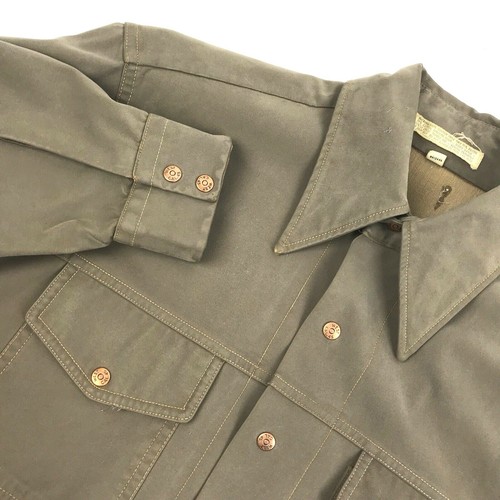 Herren West Cal 45 Brass Snap Shirt Frontier Cosplay Faux Suede Vintage 60s M - Bild 3 von 10