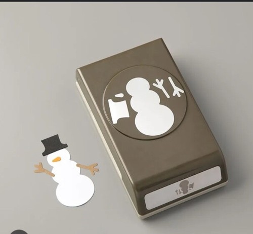 Rare STAMPIN UP! Christmas Builder Snowman Card Craft Punch Cutter - Picture 5 of 5