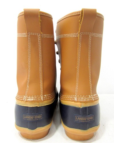 Land's End Duck Boots Women’s 9.5 – Leather Uppers Flannel Lined, Steel Shank - Picture 3 of 14