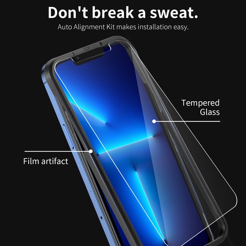 Paquete de 2 protectores de pantalla y cámara de vidrio templado de privacidad para iPhone 13 Pro Max/13 - Imagen 5 de 15