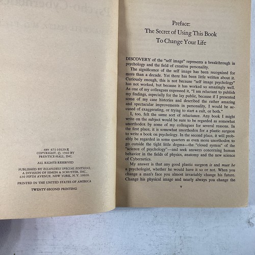 PSYCHO-CYBERNETICS by Maxwell Maltz 1960 Trade Paperback - Good - Picture 9 of 9