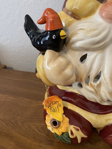 BLUE SKY CLAYWORKS "WELCOME FALL GNOME" T-LITE CANDLE HOLDER Thanksgiving Fall - Imagen 4 de 7