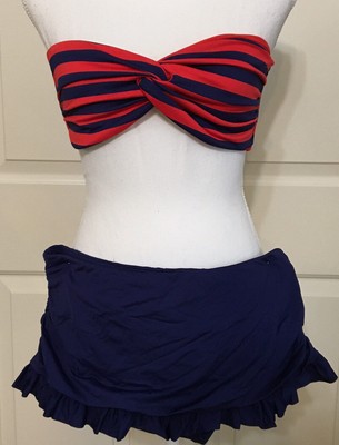 bikini top and skirt bottom