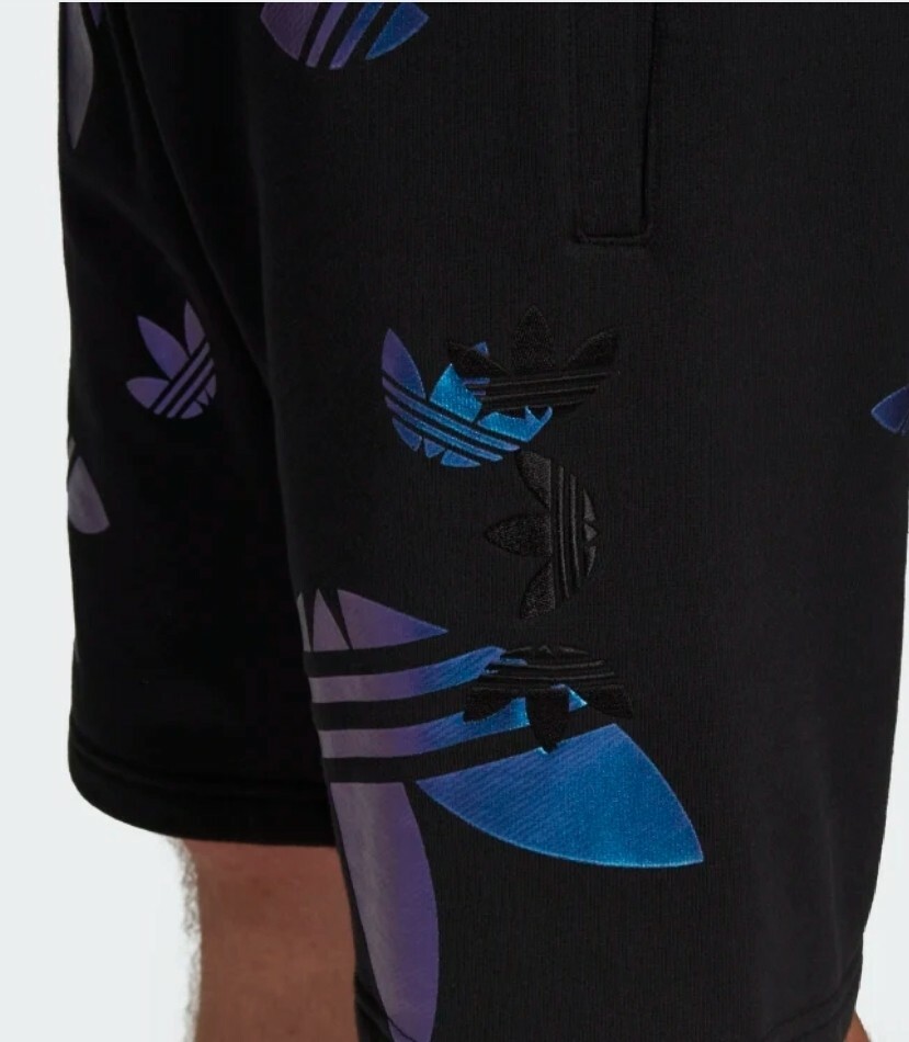 adidas Originals Men's Big Trefoil Zeno Sweat Shorts Black, US Men Size: L,  XL | eBay