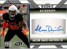 2020 Sage Hit Auto RC Black Akeem Davis-Gaither Appalachian State