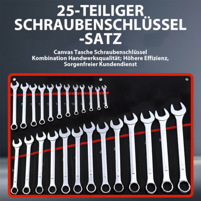 Maul Ringschlüssel Satz 6-32 mm 25-tlg Schraubenschlüssel Gabel Ringschlüssel