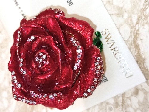 St Patrick's day Gift Faberge Rose ring box + Faberge egg Pendant + bracelet 24k - Picture 2 of 12