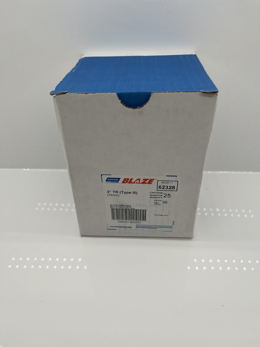 Norton SG Blaze 3 Speed-Lok TR Discs - 25-Pack Abrasive Discs, Grade 36