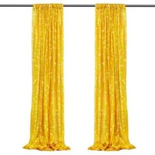 Glitter Sequin Backdrop Curtain 2pc 2'x8' Background Event Party Decor