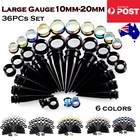 <!--F#f_0-->36PC Large Gauge 10-20mm Ear Hole Stretching Kit Plug Tunnel Set Taper Expander<!--F/-->