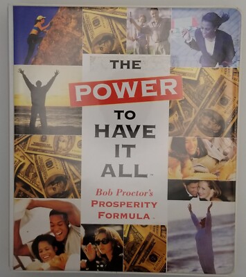 RARE The Power to Have It All-Bob Proctor's Prosperity Formula- 2 VHS + 8 CD'S