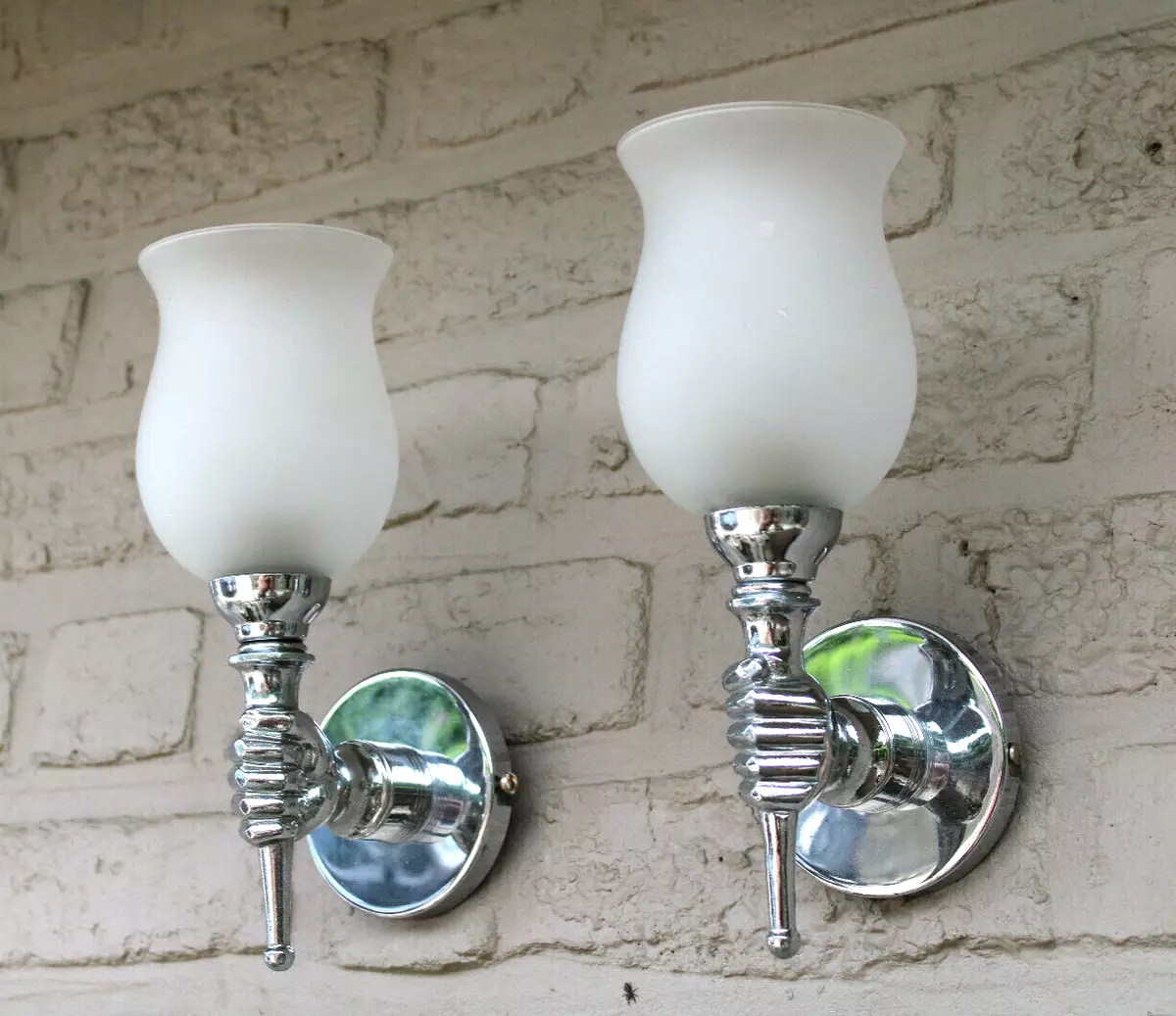 Chrome sconces with shades online
