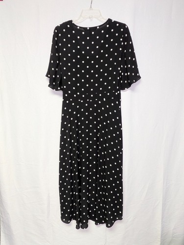 White House Black Market Black Polka Dot Dress Medium - Picture 7 of 21