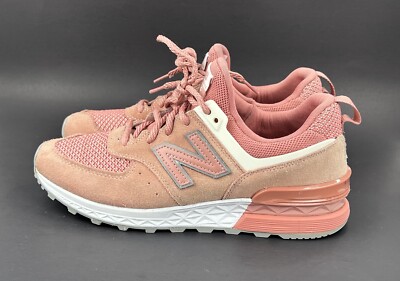 PEACH New Balance Mens 574 Shoes Sz 8 Dusted Peach (Pink) Running