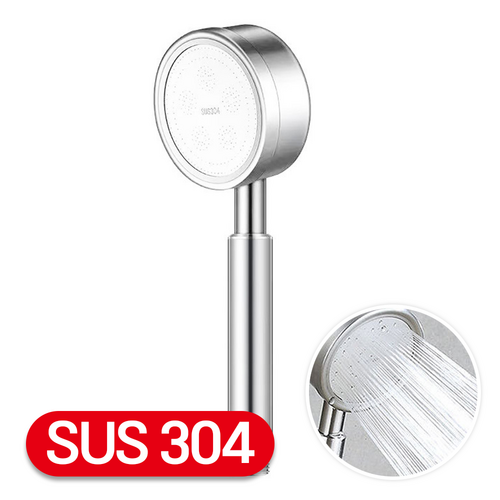 Oliwon Hotel-Style Aluminum Shower Head, Stainless Steel, Silver, 1pc - Picture 1 of 1