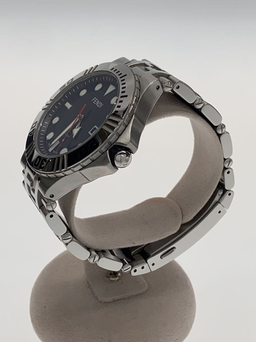 ヴィンテージ　FENDI 腕時計 クォーツ FENDI 108 Quartz Men's Watch Black Silver Stainless Steel