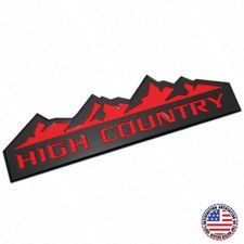 Placa emblema logotipo letra puerta trasera Chevy High Country 14-19 negro rojo