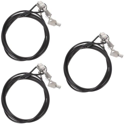 Set of 3 Laptop Password Lock Computer Locking Cable for Anti-theft - Afbeelding 4 van 12