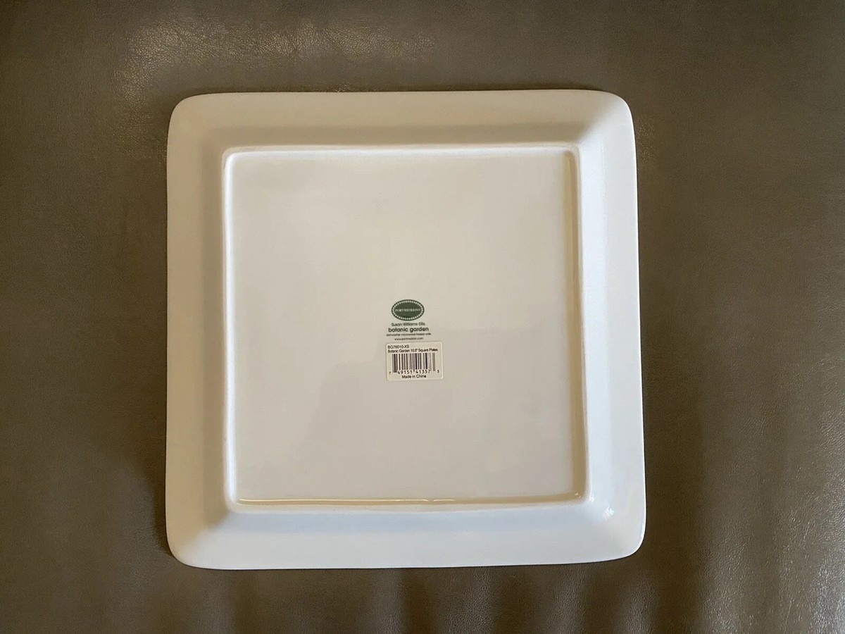 Portmeirion Botanic Garden 10.5” Square Plate Lathyrus Odoratus