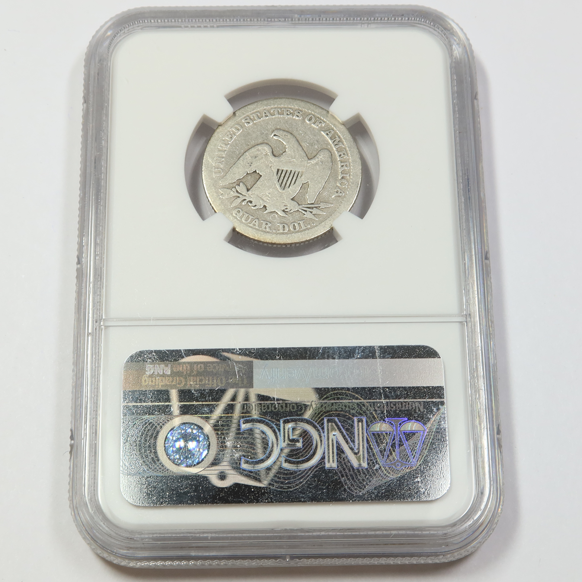 1854 O NGC VG Detail - Seated Liberty Quarter ARROWS - 25c US Coin