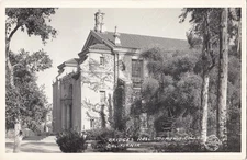 Postcard RPPC Bridges Hall Pomona College California CA
