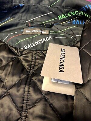 Balenciaga Logo Printed padded short sleeve shirt Jacket Us Balenciaga Logo Printed padded short sleeve shirt Jacket Us