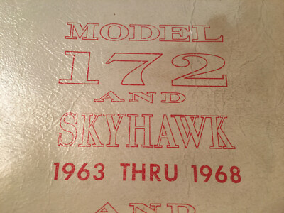 1963-1968 Cessna 172D/E/F/G/H/I,  FP172, F172D/E/F/G/H Parts Manual for 172