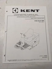 KENT OPERATING MAINTENANCE MANUAL PARTS LIST BOOK SWEEPER KS-33.5BR 1995