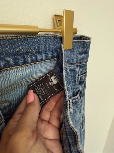 ECKO ROT gesmoktes Top & 7 For All Mankind Bootcut Jeans Damen S/27 Y2K Set - Bild 3 von 10