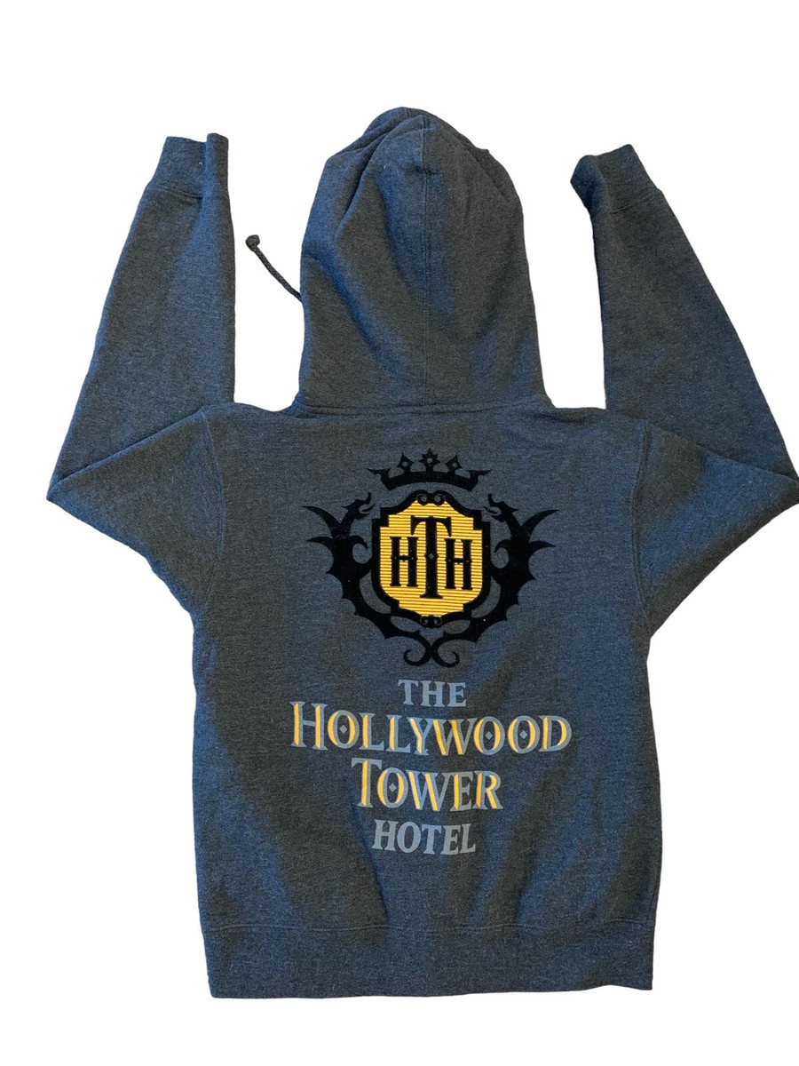 Disney Tower of Terror Zip Up Hoodie Hollywood Tower Hotel Adult S