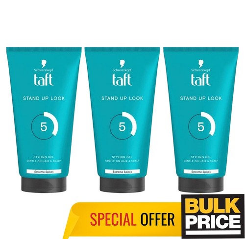 Schwarzkopf Taft Stand Up Look Extreme Spikes Styling Hair Gel 150ml 3-Pack - Picture 6 of 6